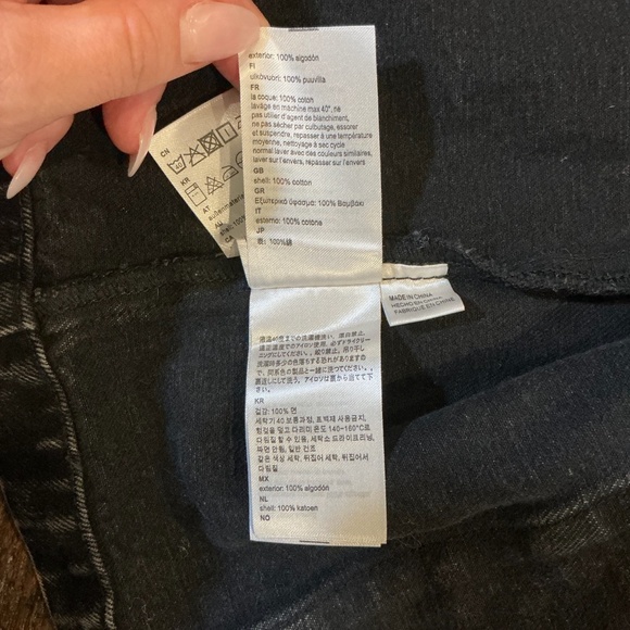 WeSC Acid Wash Denim Chore Jacket Black Unisex Size M - Picture 8 of 9